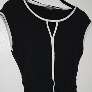 Vince Camuto Black Top with White Trim